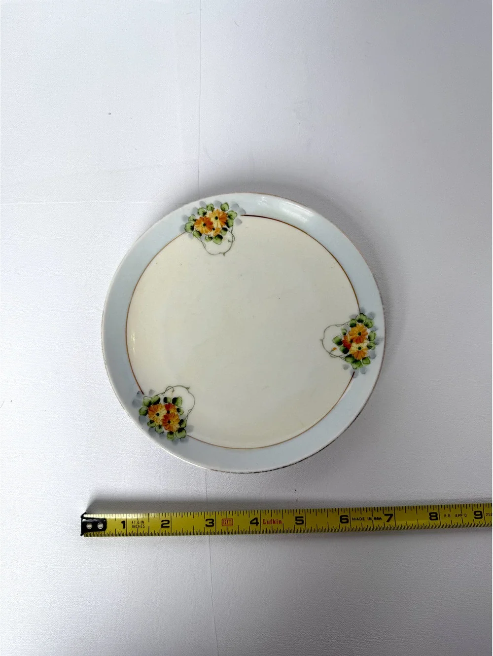 Vintage Hand Painted Floral Porcelain Plate